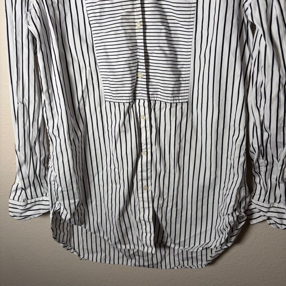 Lauren Ralph Lauren Shirt Women's Small Striped Button Long Sleeve Top - Picture 4 of 8